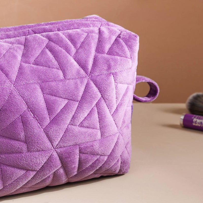 Plum Purple Cosmetic Bag Set Of 3