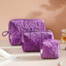 Plum Purple Cosmetic Bag Set Of 3