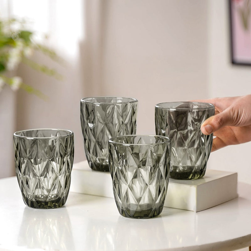 Embossed Drinkware Set of 4