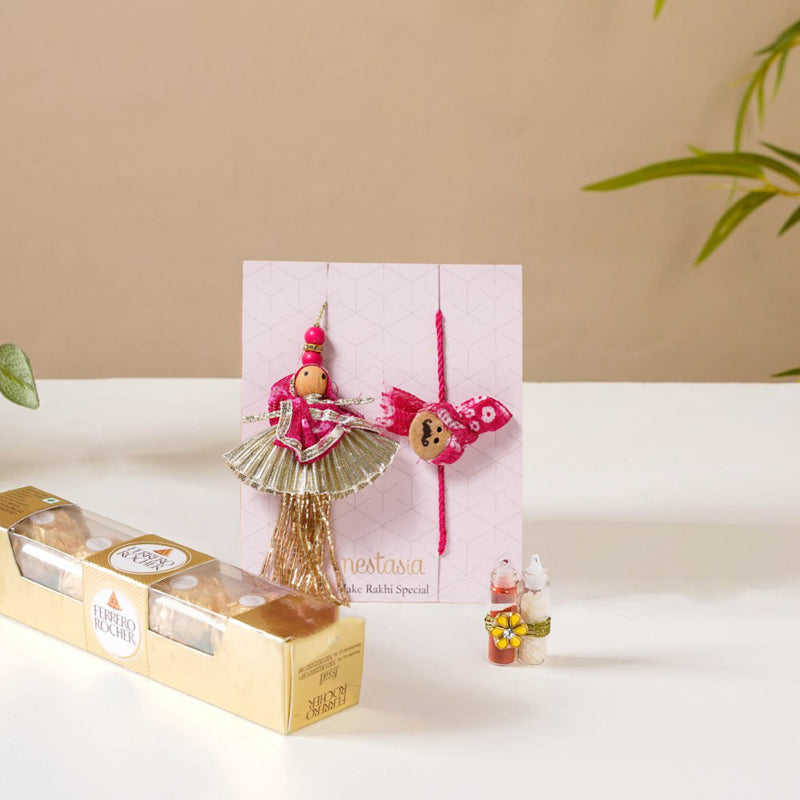 Raksha Bandhan Glass Mugs Hamper For Him & Her Set Of 4