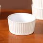 Set Of 6 White Cresta Ceramic Bowl For Snacks 400ml