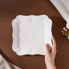 Riona Ceramic Vintage Platter White 8 Inch - Ceramic platter, serving platter, fruit platter | Plates for dining table & home decor