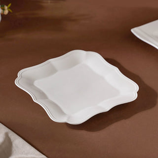 Riona Ceramic Vintage Platter White 8 Inch