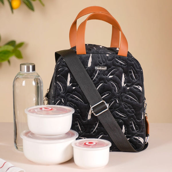 Thermal Insulated Lunch Bag Black