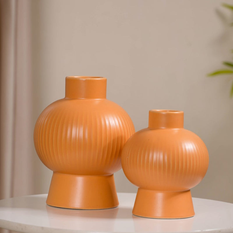 Decorative Indoor Vase - Ceramic flower vase for home decor, office and gifting | Room decoration items