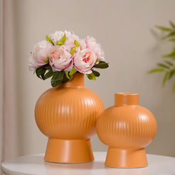 Decorative Indoor Vase - Ceramic flower vase for home decor, office and gifting | Room decoration items