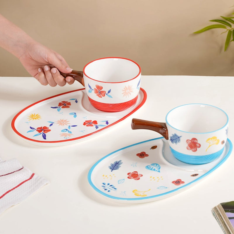 Pot and Tray Set - Soup bowl, serving bowl set, noodle bowl, plates and bowls | Bowls for dining table & home decor