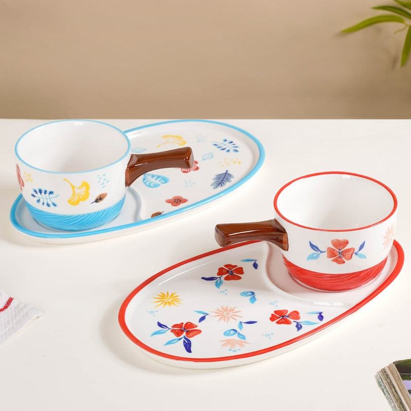 Pot and Tray Set - Soup bowl, serving bowl set, noodle bowl, plates and bowls | Bowls for dining table & home decor