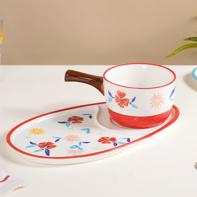 Pot and Tray Set - Soup bowl, serving bowl set, noodle bowl, plates and bowls | Bowls for dining table & home decor