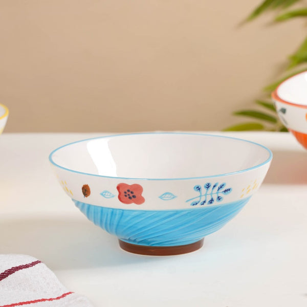 Small Colorful Serving Bowl 700 ml - Soup bowl, ceramic bowl, ramen bowl, serving bowls, salad bowls, noodle bowl | Bowls for dining table & home decor