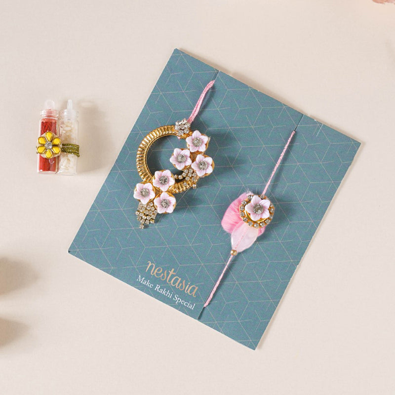 Pink Celebration Pair Rakhi Hamper Set of 3