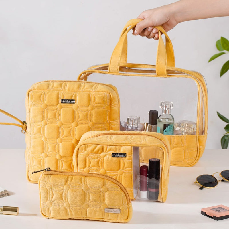 Multipurpose Travel Kit Set Of 4 Yellow