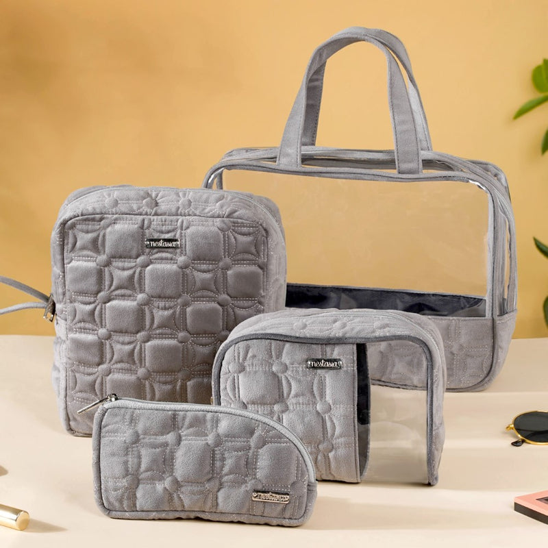 Multipurpose Travel Kit Set Of 4 Grey