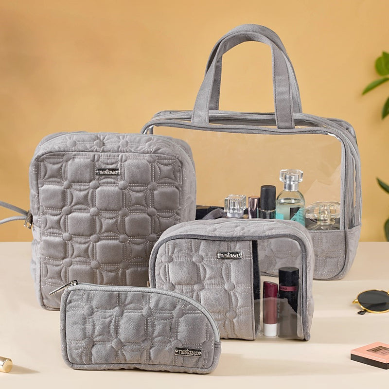 Multipurpose Travel Kit Set Of 4 Grey