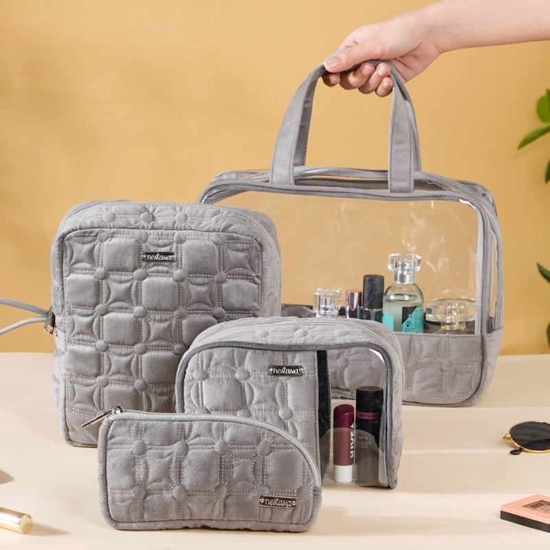 Multipurpose Travel Kit Set Of 4 Grey