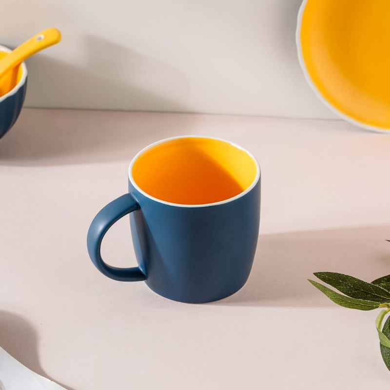 Chrome 5 Piece Blue Snack Set For 1