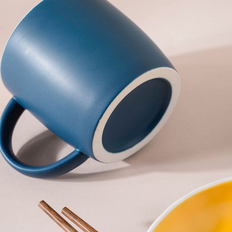 Chrome 5 Piece Blue Snack Set For 1