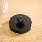 Luxe Fluted Jar With Flower Accent Lid Set Of 4 Matte Black 1000ml