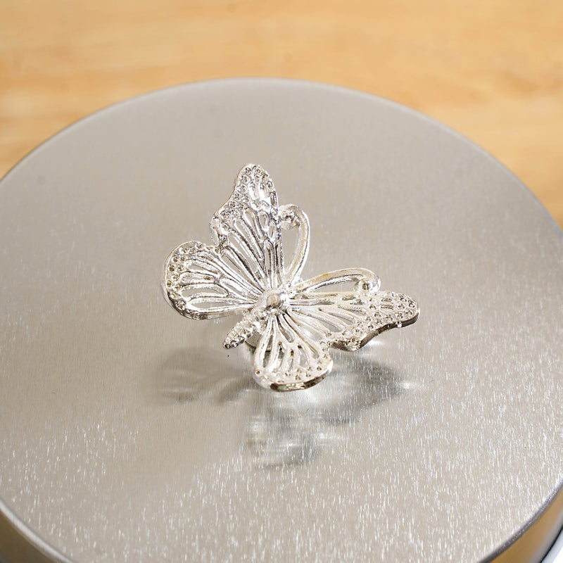 Embossed Jar With Butterfly Accent Knob Set Of 4 1000ml