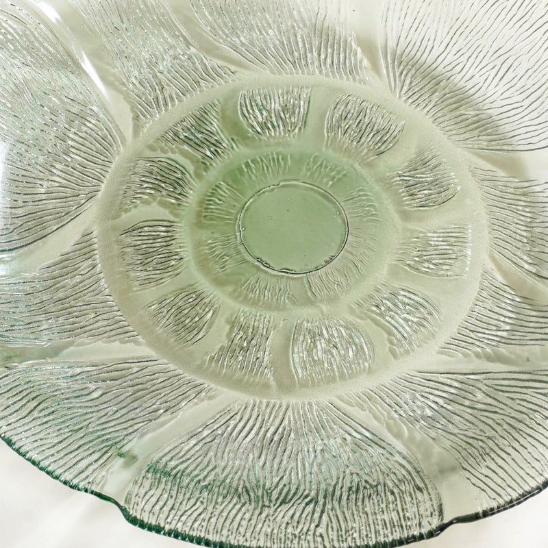 Tinted Glass Dinner Plate Set Of 6 Olive Green 25cm