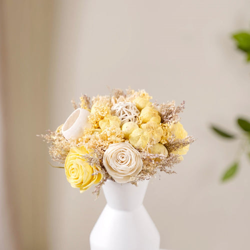 Sunlit Organic Dried Flower Bouquet Yellow