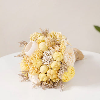 Sunlit Organic Dried Flower Bouquet Yellow