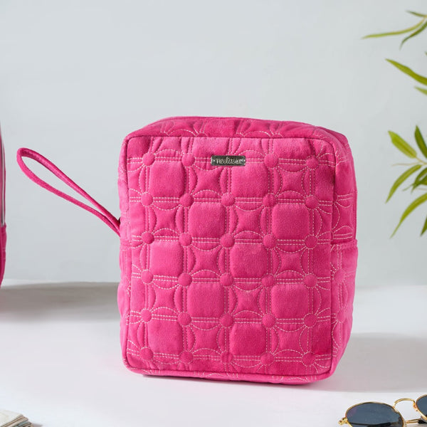 Travel Bag & Pouch Set Of 4 Pink