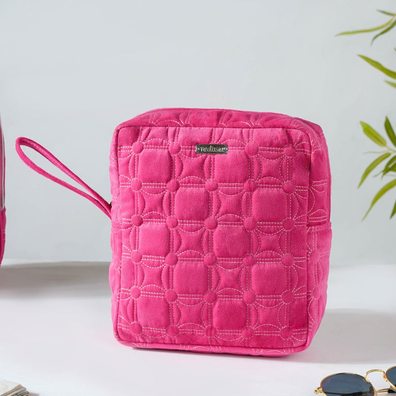 Travel Bag & Pouch Set Of 4 Pink