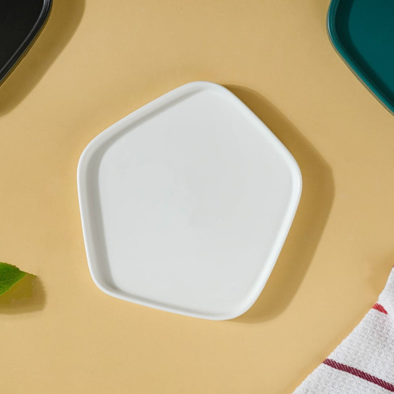 Pentagon Snack Plate - Serving plate, snack plate, dessert plate | Plates for dining & home decor