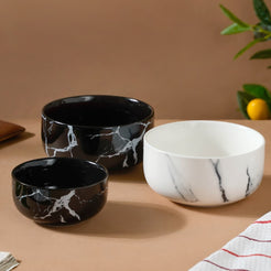 CHICERAMIC Marble Bowl - Bowl,ceramic bowl, snack bowls, curry bowl, popcorn bowls | Bowls for dining table & home decor