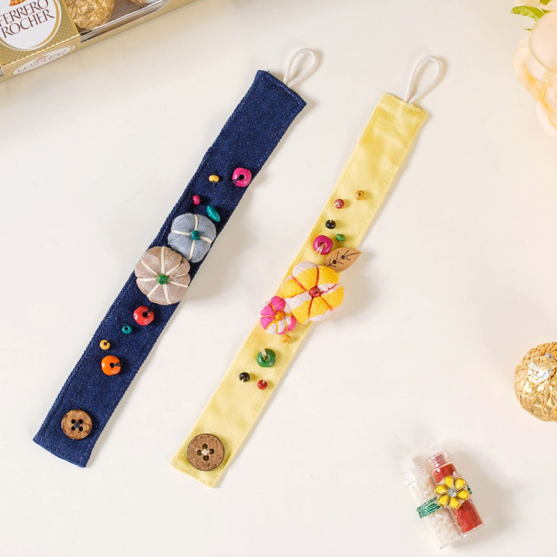 Nature's Ties & Treats Rakhi Gift Hamper Set Of 3