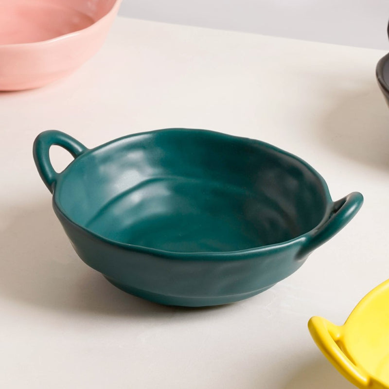 Snack Serving Dish - Bowl, ceramic bowl, serving bowls, noodle bowl, salad bowls, bowl for snacks, baking bowls, large serving bowl, bowl with handle | Bowls for dining table & home decor