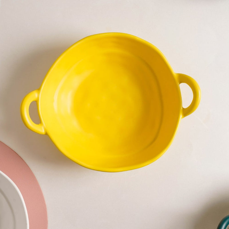 Snack Serving Dish - Bowl, ceramic bowl, serving bowls, noodle bowl, salad bowls, bowl for snacks, baking bowls, large serving bowl, bowl with handle | Bowls for dining table & home decor