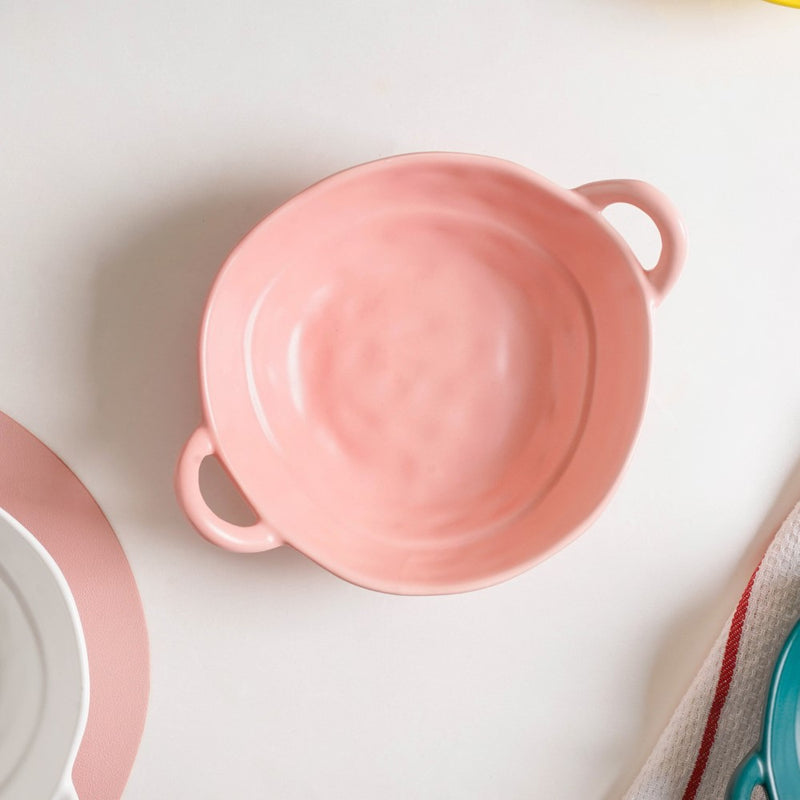 Snack Serving Dish - Bowl, ceramic bowl, serving bowls, noodle bowl, salad bowls, bowl for snacks, baking bowls, large serving bowl, bowl with handle | Bowls for dining table & home decor