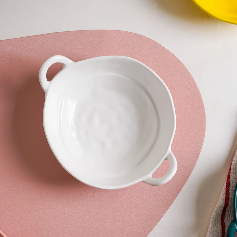 Snack Serving Dish - Bowl, ceramic bowl, serving bowls, noodle bowl, salad bowls, bowl for snacks, baking bowls, large serving bowl, bowl with handle | Bowls for dining table & home decor