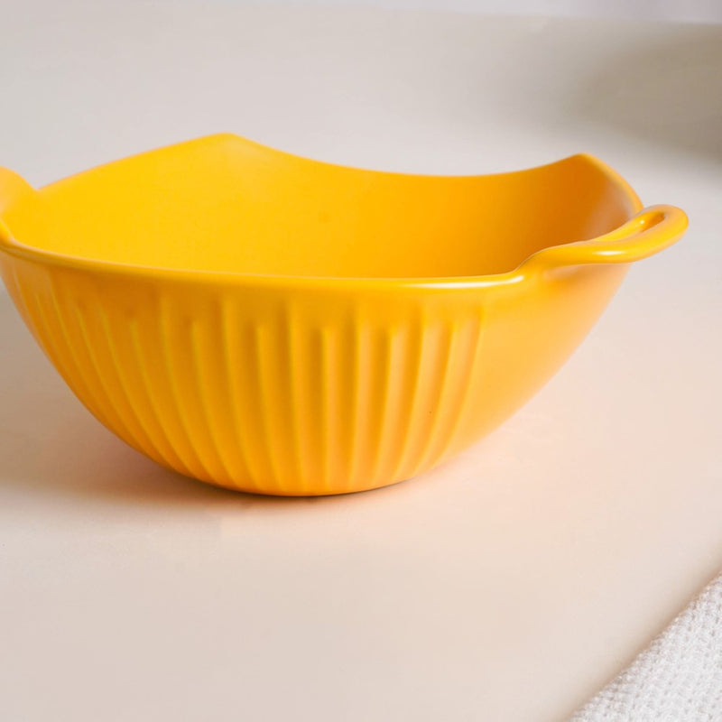 Serving Platter With Handles - Bowl, ceramic bowl, serving bowls, noodle bowl, salad bowls, bowl for snacks, baking bowls, large serving bowl, bowl with handle | Bowls for dining table & home decor