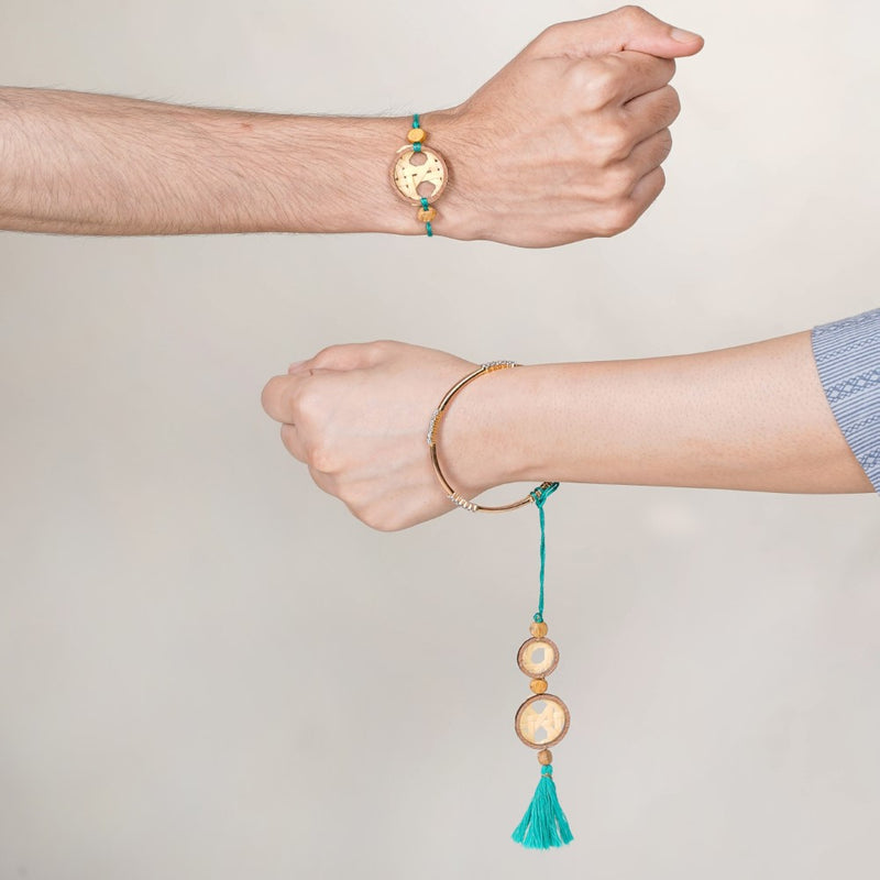 Sustainable Rakhi Gift Set For Bhai & Bhabhi Set Of 3
