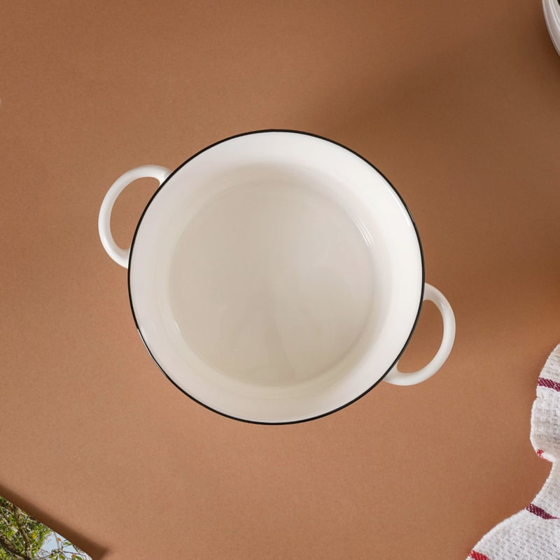 White Serving Bowl - Bowl, ceramic bowl, serving bowls, noodle bowl, salad bowls, bowl for snacks, baking bowls, large serving bowl, bowl with handle | Bowls for dining table & home decor