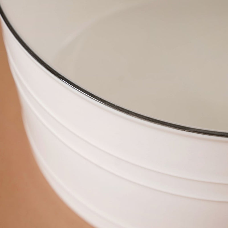 White Serving Bowl - Bowl, ceramic bowl, serving bowls, noodle bowl, salad bowls, bowl for snacks, baking bowls, large serving bowl, bowl with handle | Bowls for dining table & home decor