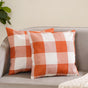 Checked Cushion Cover Set of 2