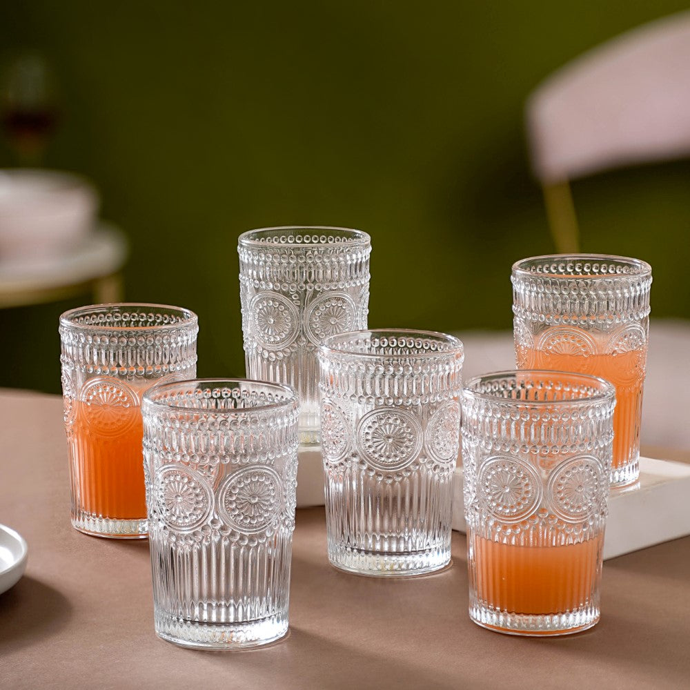 Juice Glasses - Buy Water Glasses Set Of 6 Online in India | Nestasia