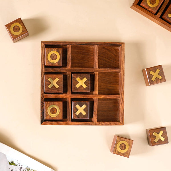Wooden Tic Tac Toe Party Board Game