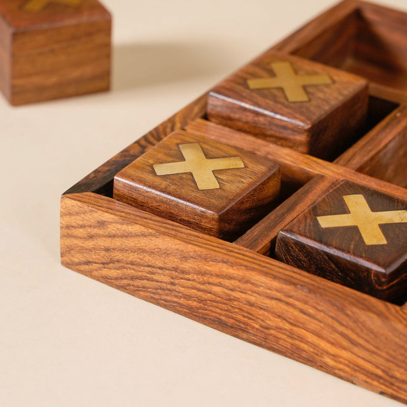 Wooden Tic Tac Toe Party Board Game