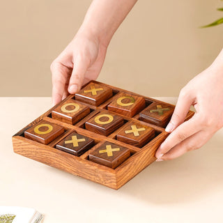 Wooden Tic Tac Toe Party Board Game