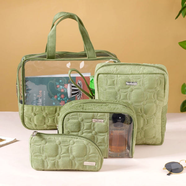 Travel Organizer Kit Set Of 4 Green