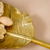 Feather Decorative Platter Tray Gold 18 Inch