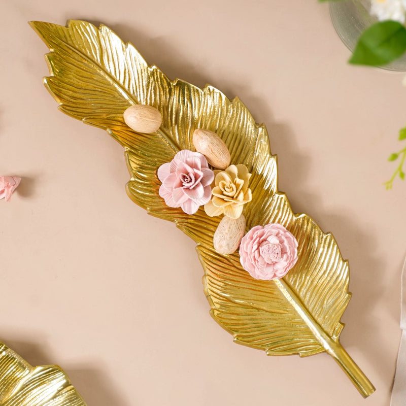 Metal Platter Gold 19 Inch