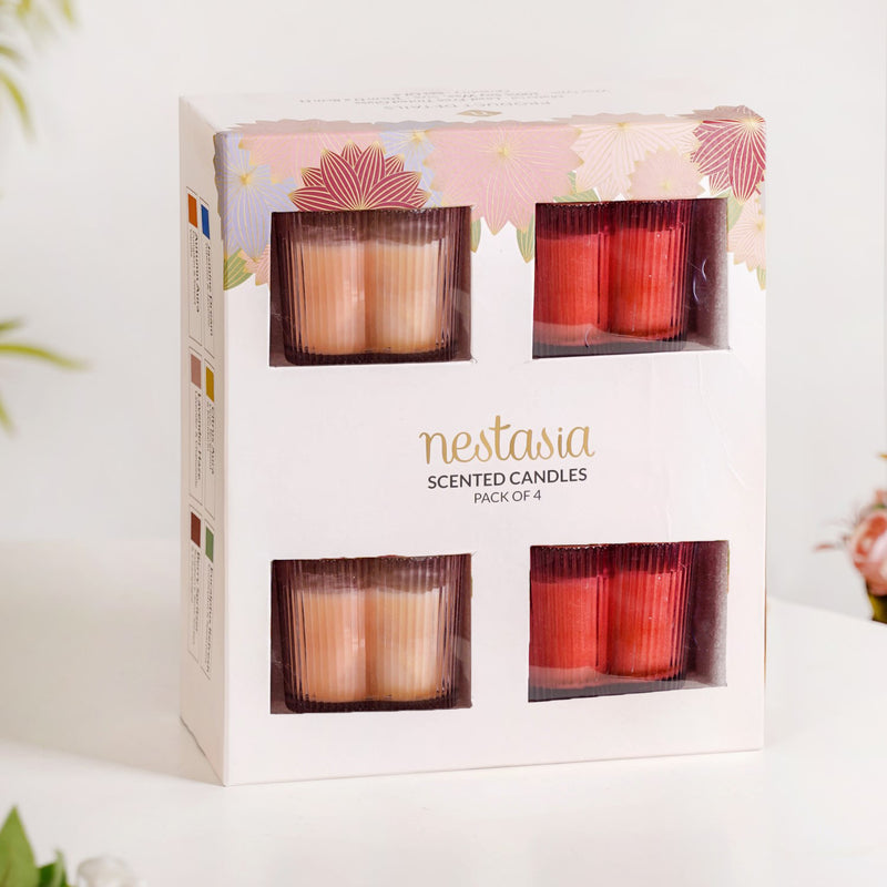 Lavender Bubbly Scented Candle Gift Set Of 4