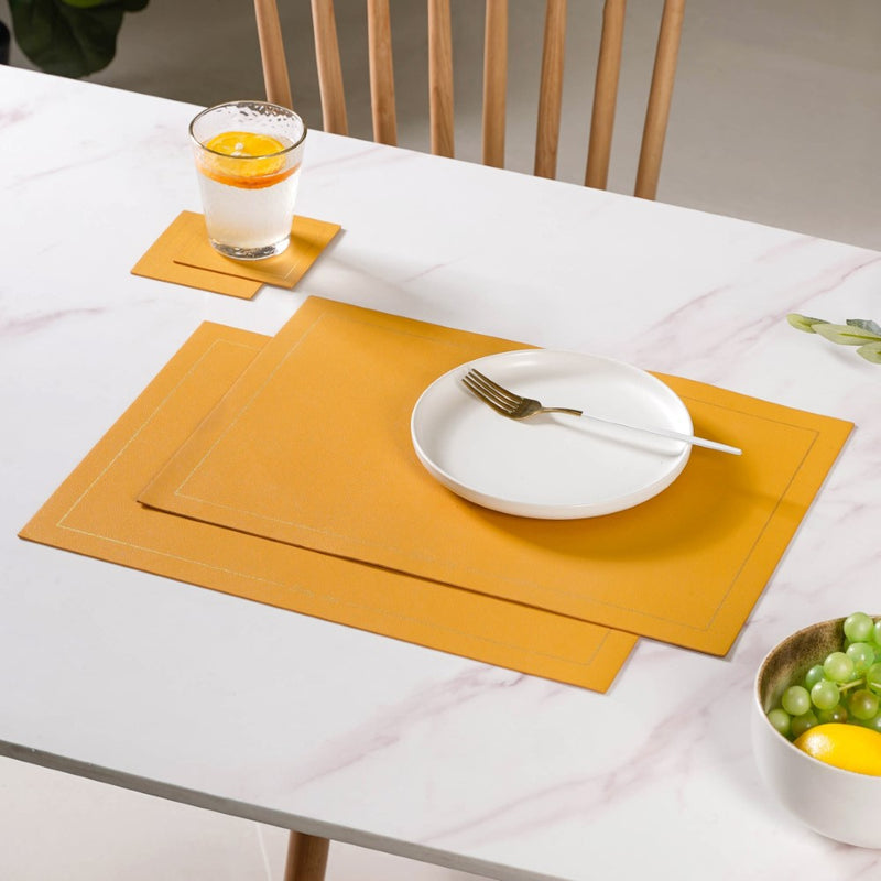 Leather Placemat And Coaster Set of 2