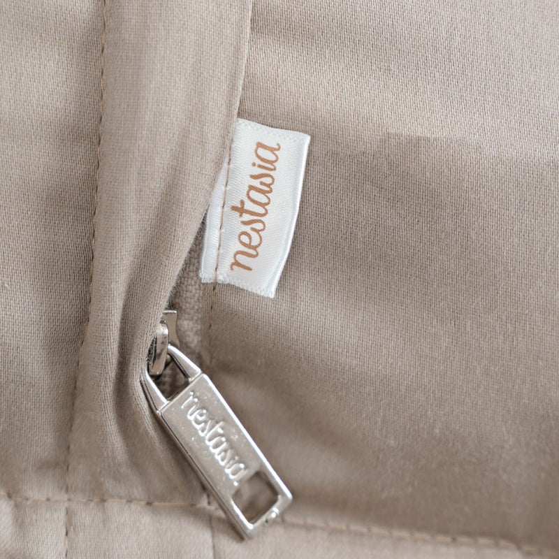 Cotton King Size Bed Cover Beige